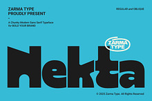 Nekta - Bold Modern Sans Serif Font