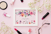 Cheerful Flowers-Watercolor Clipart, a Decorative Illustration by MariaScaroniAtelier (Thumbnail 5 of 7)