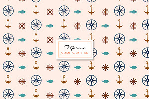 Marine Seamless Pattern 