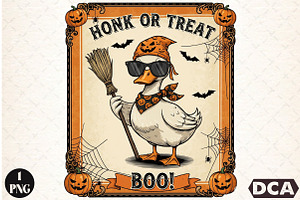 Girly Goose Png,Honk or Treat Png, an Illustration by DreamCafeArt