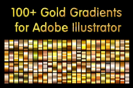 100+ Gold Gradients for Illustrator, a Gradient Add-On by Kseniya-Omega