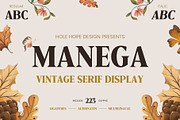 Manega | Vintage Serif Display Font, a Serif Font by Hole Hope Design (Thumbnail 1 of 10)