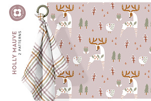 Holly mauve patterns
