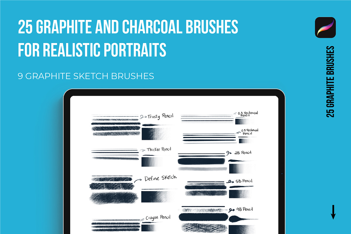 Perfect Portrait Procreate Brushes, a Brush Add-On by Riveros Illustration (Photo 5 of 11)