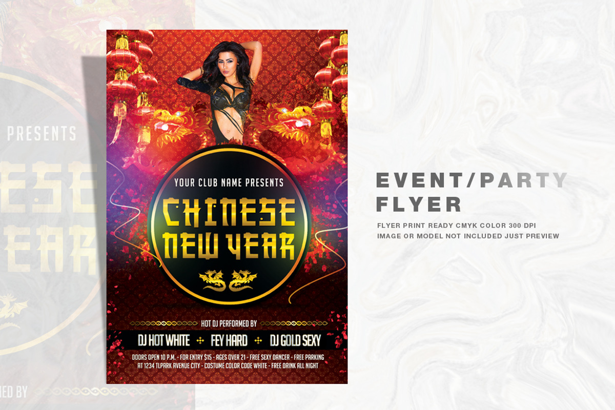 Chinese New Year Flyer, a Flyer Template by feydesign