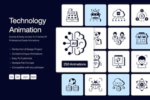 Animated Technology Icons, a Solid Icon by Prosymbols