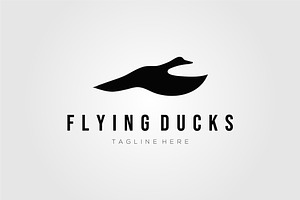 Flying duck logo vector illustration, an Illustration by Rizkaarishandy_shop
