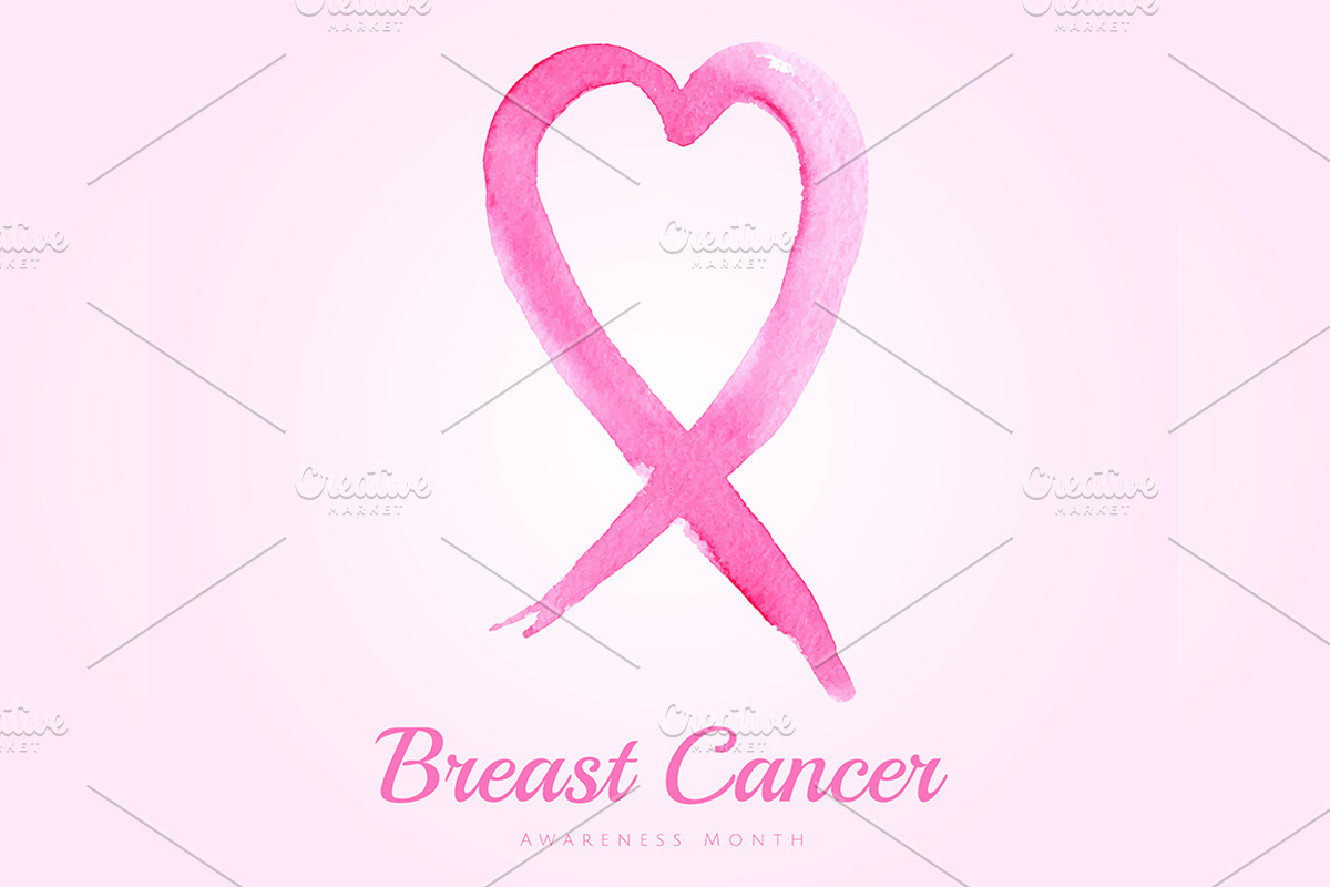 Pink ribbon in a heart shape, a Decorative Illustration by Nikelser