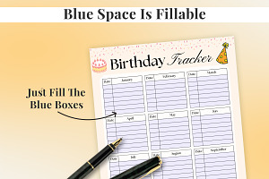 Printable Birthday List