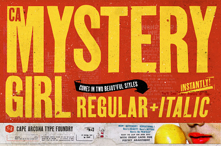 CA Mystery Girl, a Sans Serif Font by Cape Arcona Type Foundry