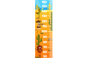 Kids Height Chart Ruler, Cowboy Nuts