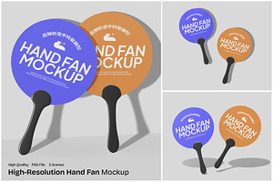 High-Resolution Hand Fan Mockup, a Merchandise Mockup by Unerispace