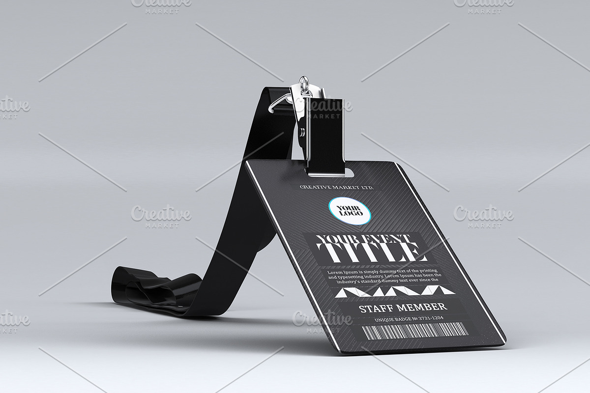 Luxury Black ID Badge, a Card Template by Tzochko (Photo 3 of 6)