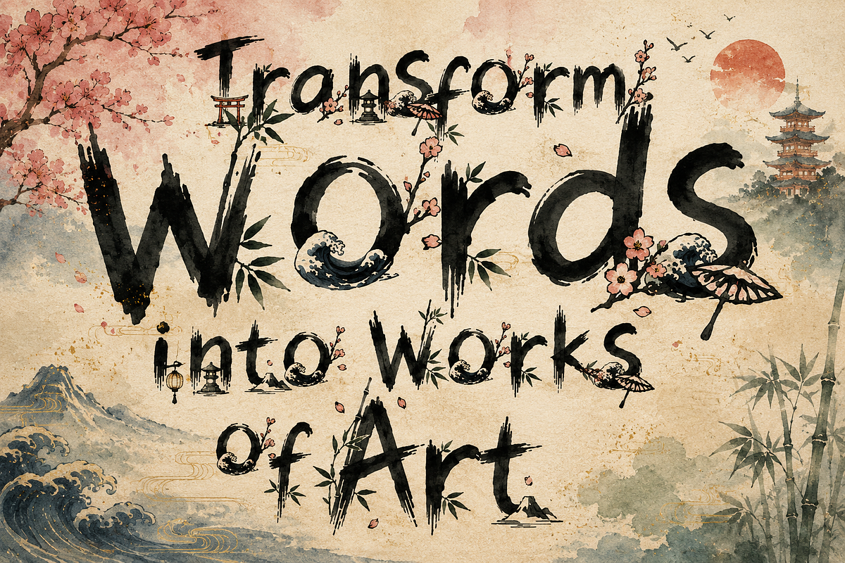 SumiBlossom - Japanese Art Font, a Script Font by HypeWorksCo (Photo 2 of 13)