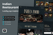 Indian Restaurant Landing Page, a Landing Page Template by SLAB! Design (Thumbnail 1 of 3)