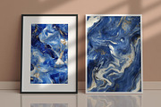 Abstract Fluid Illustration in Blue, a Decorative Illustration by Housui Patterns (Thumbnail 8 of 9)