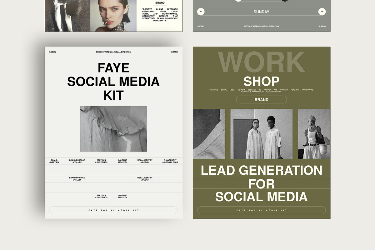 FAYE | Social Media Kit, a Social Media Template by SparkPro (Photo 4 of 7)