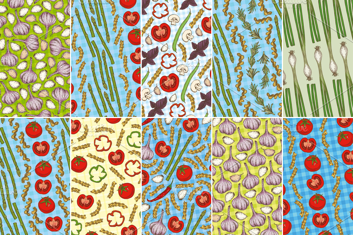 Food Seamless Patterns Collection, a Pattern Graphic by DeepFuze (Photo 4 of 8)