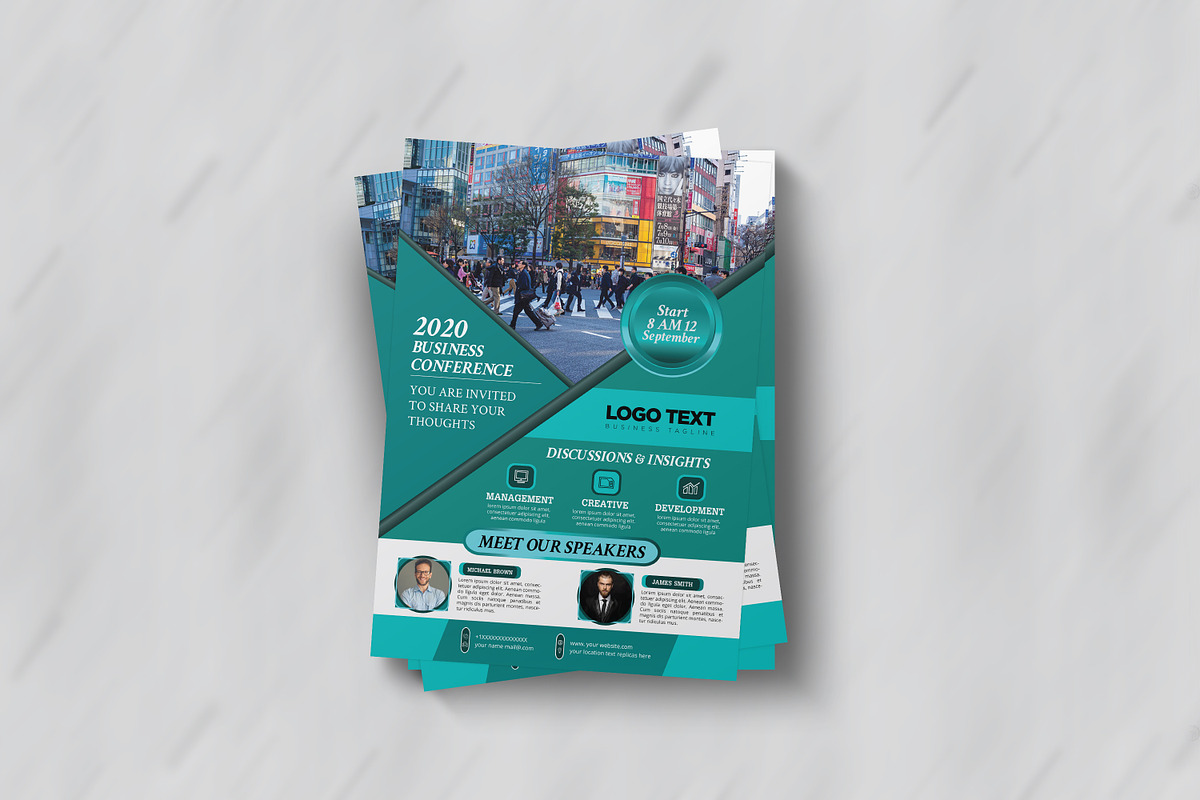 Conference Flyer Template, a Flyer Template by MRI STUDIO