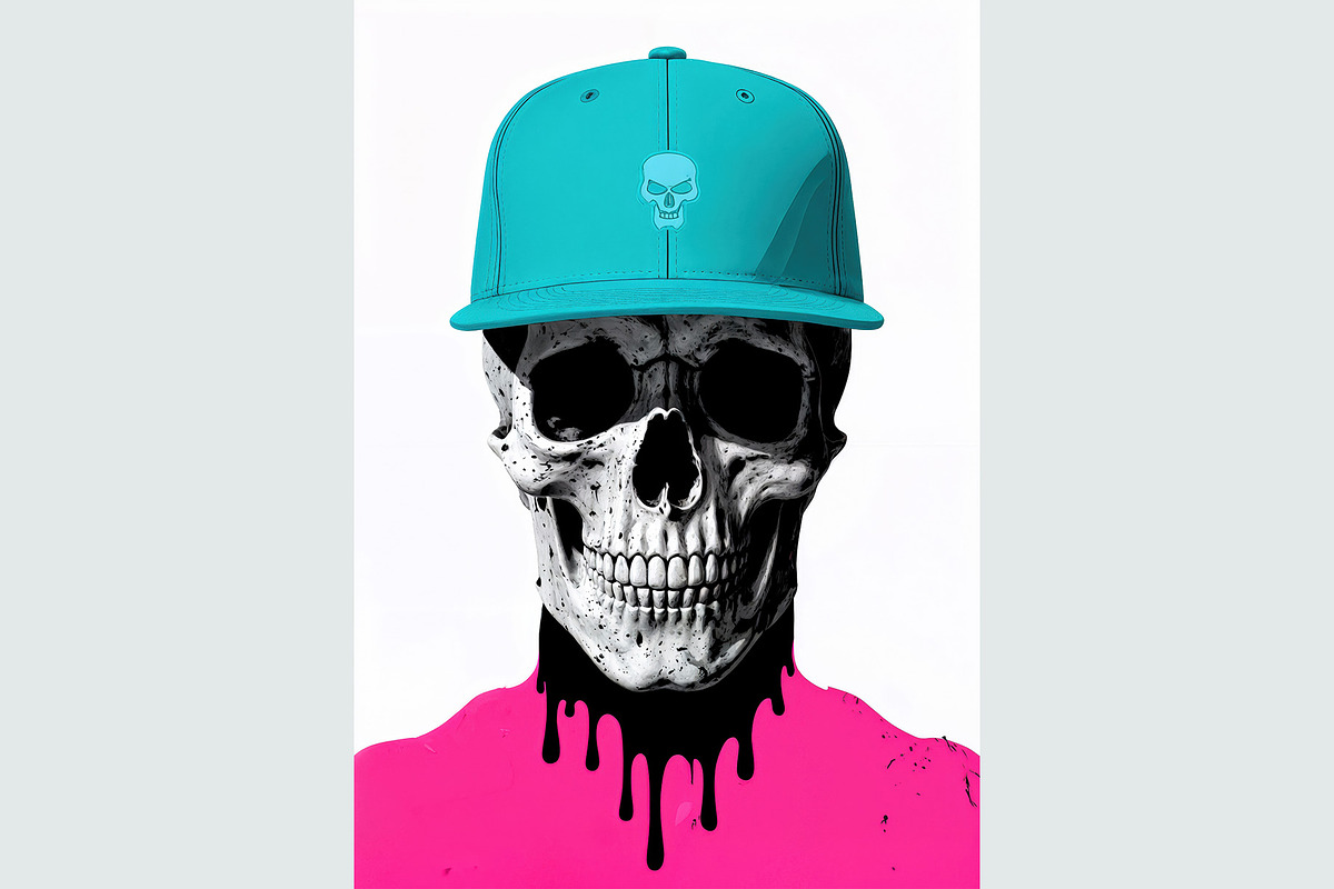 Surreal Streetwear Skull, an Object Illustration by StockVerse Creative (Photo 4 of 4)