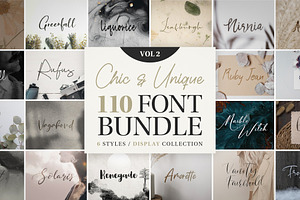 Chic and Unique Font Bundle Vol 2