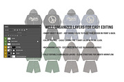 Distressed Zip Hoodie Set Mockup PSD, a Hoody Mockup by std.badboy (Thumbnail 3 of 4)