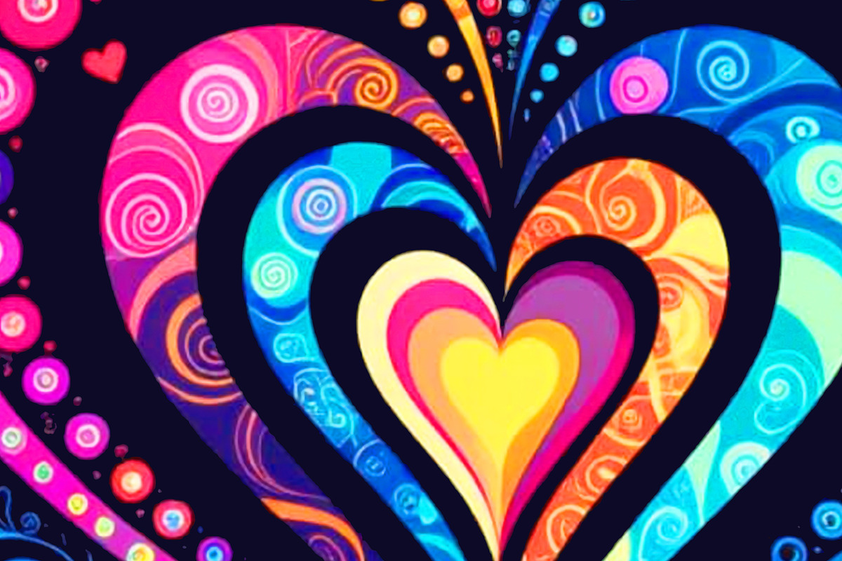 Bright Abstract Decorative Heart, a Decorative Illustration by Sharon Schwalbe (Photo 3 of 3)