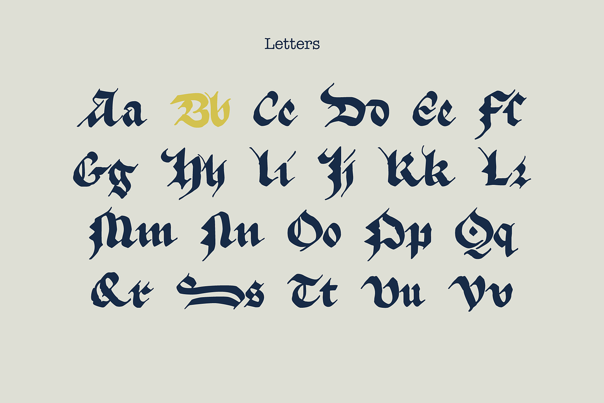 True Blackletters font, a Blackletter Font by kaer_shop (Photo 3 of 12)