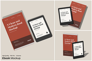 Ebook Mockup, a Merchandise Mockup by Unerispace