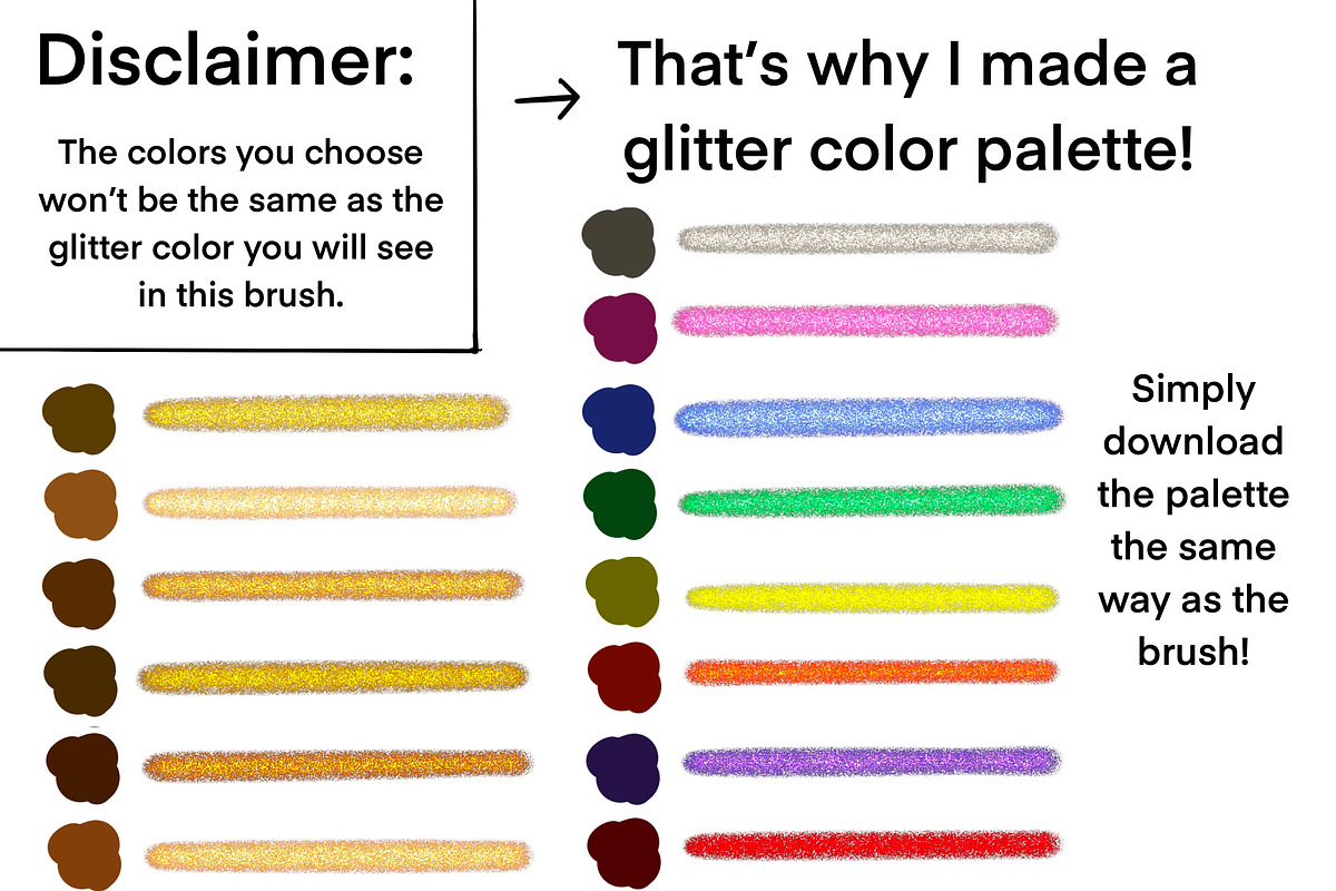 Glitter Procreate Lettering Brush, a Brush Add-On by Blue Strawberry Studio (Photo 2 of 6)
