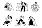 People&Pets illustration set 2, a Person Illustration by StonePic (Thumbnail 2 of 3)
