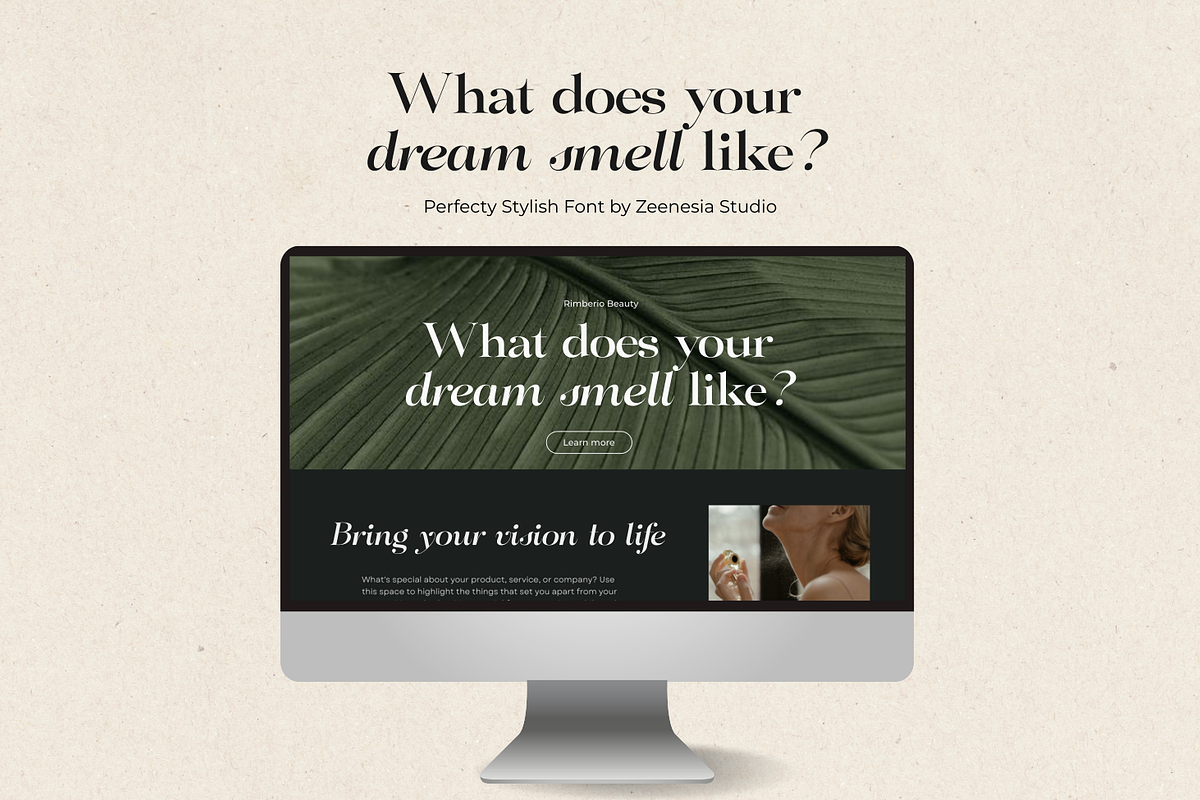 Perfectly Stylish, a Serif Font by zeenesia (Photo 12 of 18)