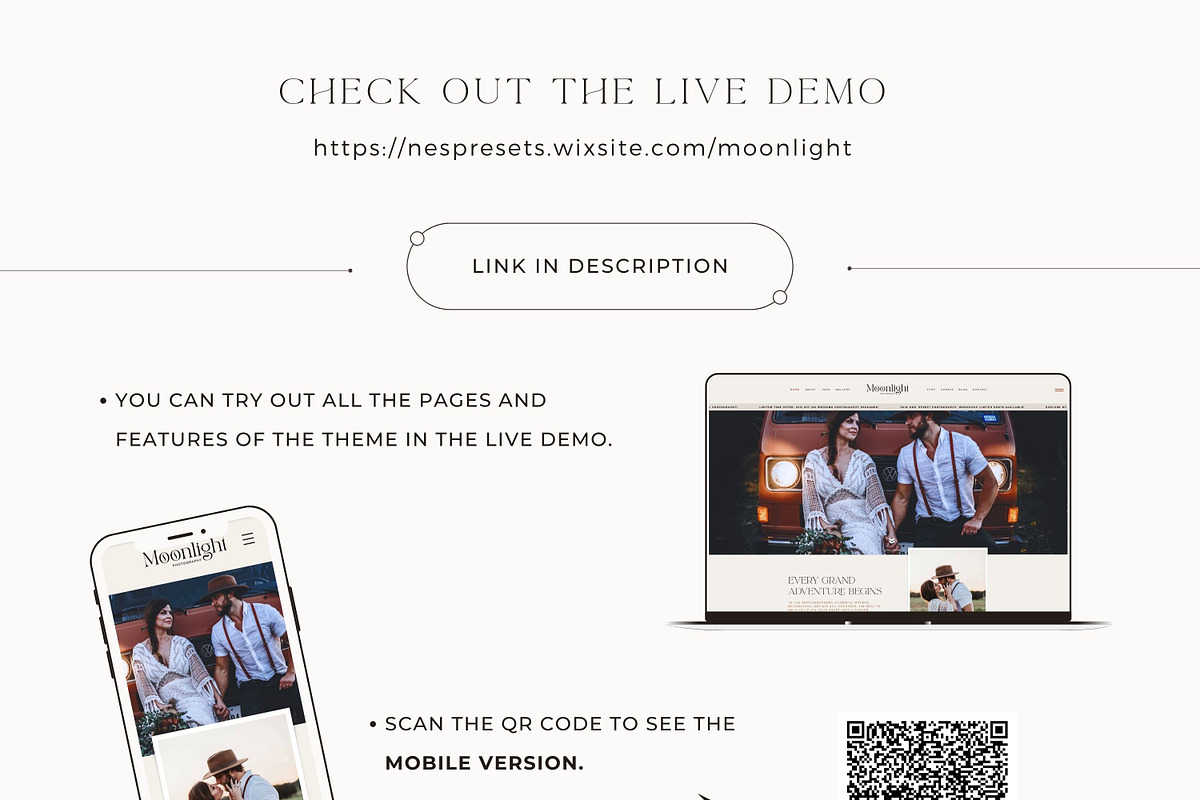 Wix Website Template - Photography, a Wix Template by Nes Design Co (Photo 10 of 19)