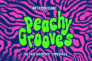 Peachy Grooves – Retro Display Font, a Font by Studio Moara (Thumbnail 1 of 8)