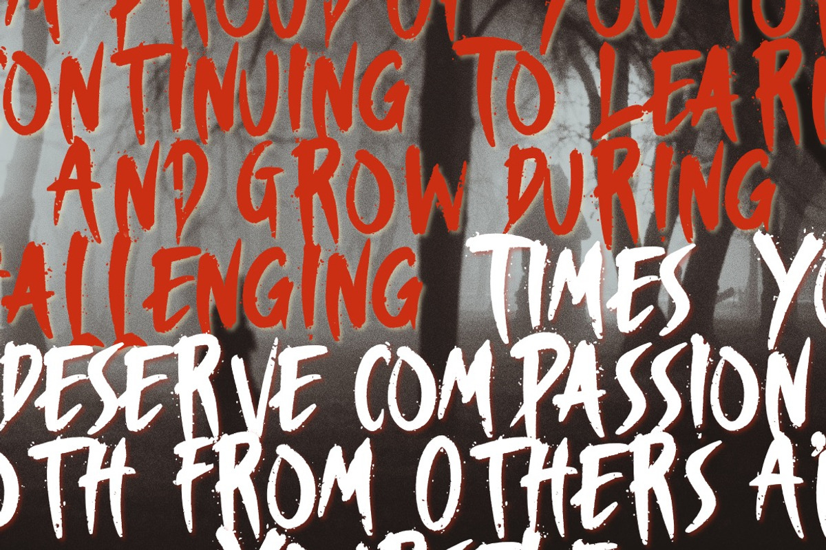 Zombies Brainless - Scary Horror, a Font by Dhabee (Photo 5 of 15)