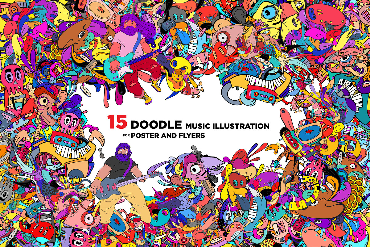 15 Doodle Music Illustration, an Illustration by singpentinkhappy (Photo 1 of 10)