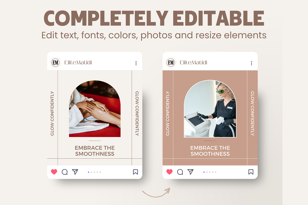 Laser Hair Removal Marketing, a Social Media Template by EliteMatidi (Photo 3 of 7)