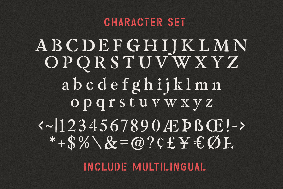 Gripstone Stencil - Vintage Font Duo, a Sans Serif Font by Martype Co (Photo 8 of 9)