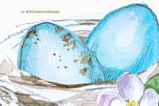 Watercolor Birdhouse Clipart Set, a Seasonal Illustration by ArtCreationsDesign (Thumbnail 9 of 12)