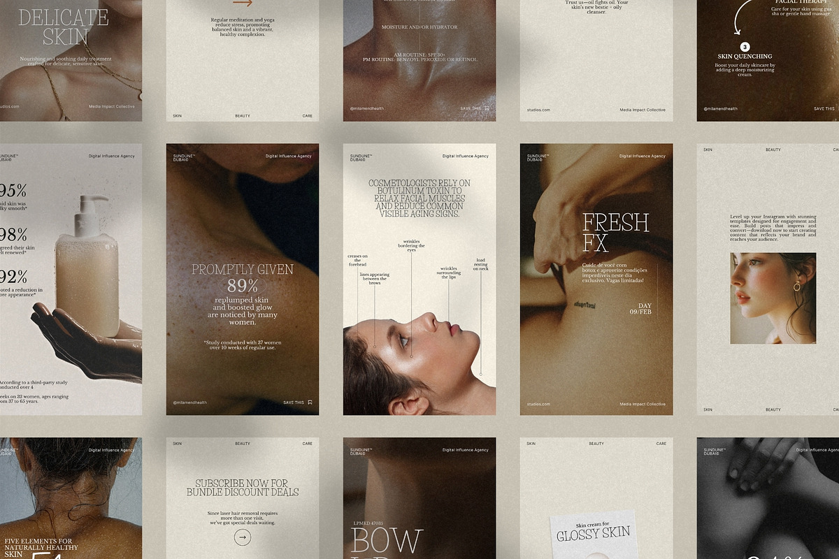 Minimal Skincare Story Templates preview 6