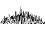 Modern City Skyline Silhouette, an Object Graphic by Creativeshirt (Thumbnail 12 of 20)