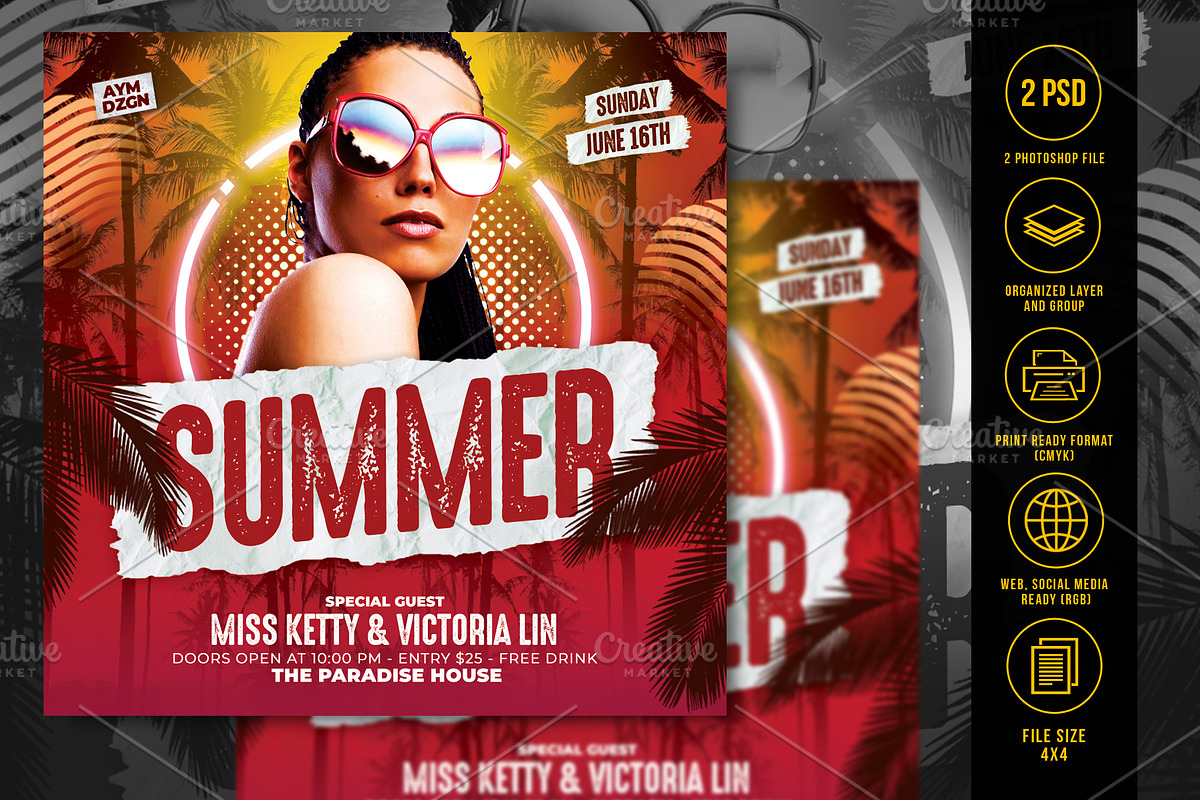Summer Flyer, a Flyer Template by AyumaDesign (Photo 1 of 2)