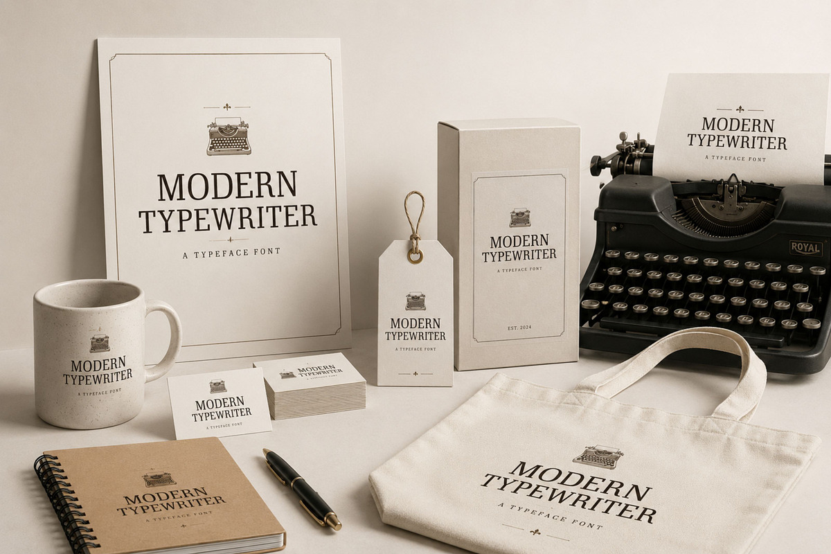 Modern Typewriter – Elegant Vintage, a Sans Serif Font by Limited.studio (Photo 2 of 5)
