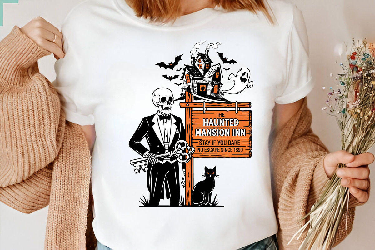 Funny Haunted Skeleton Motel PNG, a Seasonal Illustration by Rose Art (Photo 4 of 5)