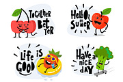 Cool fruits vector set, a Food Illustration by bioraven (Thumbnail 6 of 11)