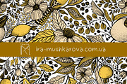 Endless Garden Yellow & Blue Pattern, a Pattern Graphic by Marta & Livonka (Thumbnail 14 of 14)