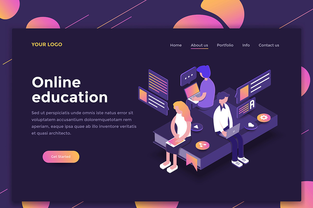 Landing page templates, dark theme, a Templates & Theme by Creative Graphics (Photo 10 of 12)