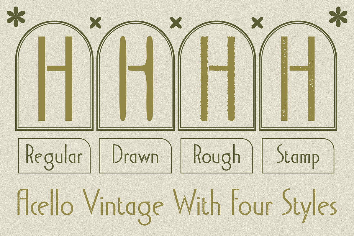 Acello Vintage, a Sans Serif Font by Craft Supply Co. (Photo 2 of 8)