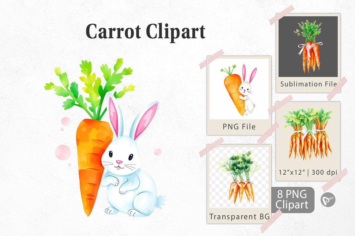 Carrot Clipart, a Graphic by Artnoy (Photo 1 of 5)