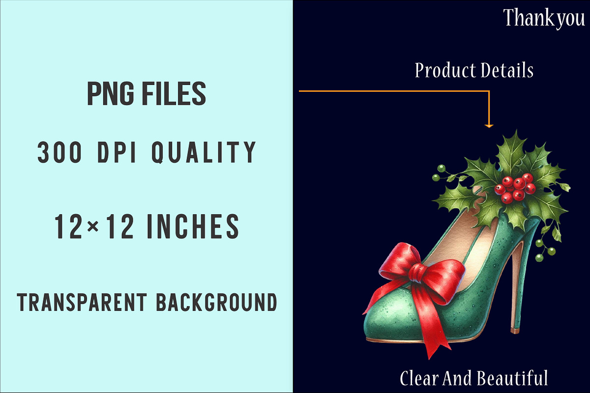 Christmas High Heels Clipart, an Illustration by SinaCreation (Photo 6 of 7)